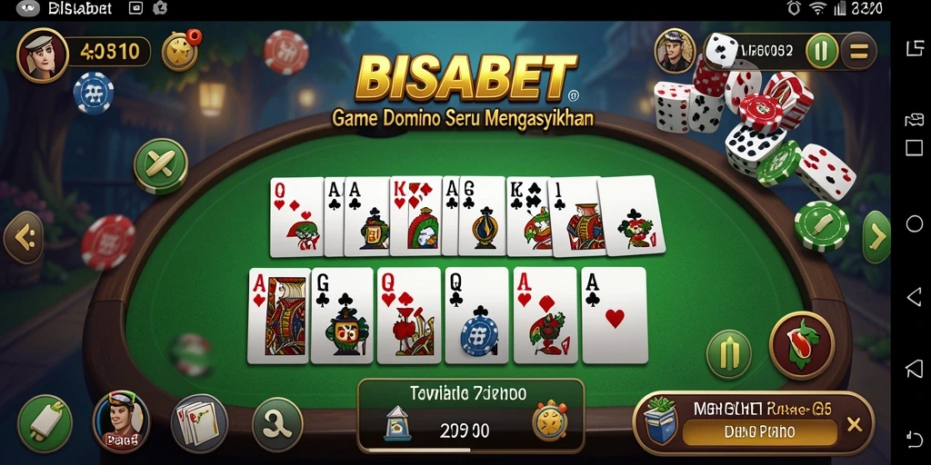 Tampilan menarik dari gameplay Domino yang seru.