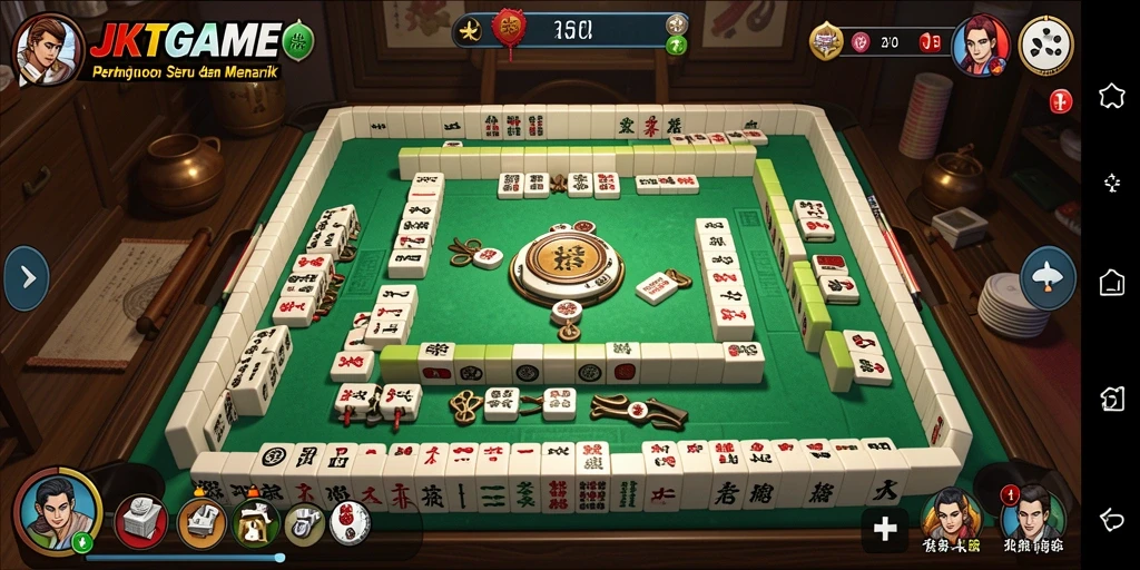 Tampilan gameplay JKTGAME dengan tantangan Mahjong yang menarik.