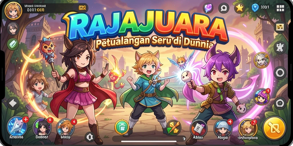 Tampilan asyik dari pertarungan karakter di RAJAJUARA.