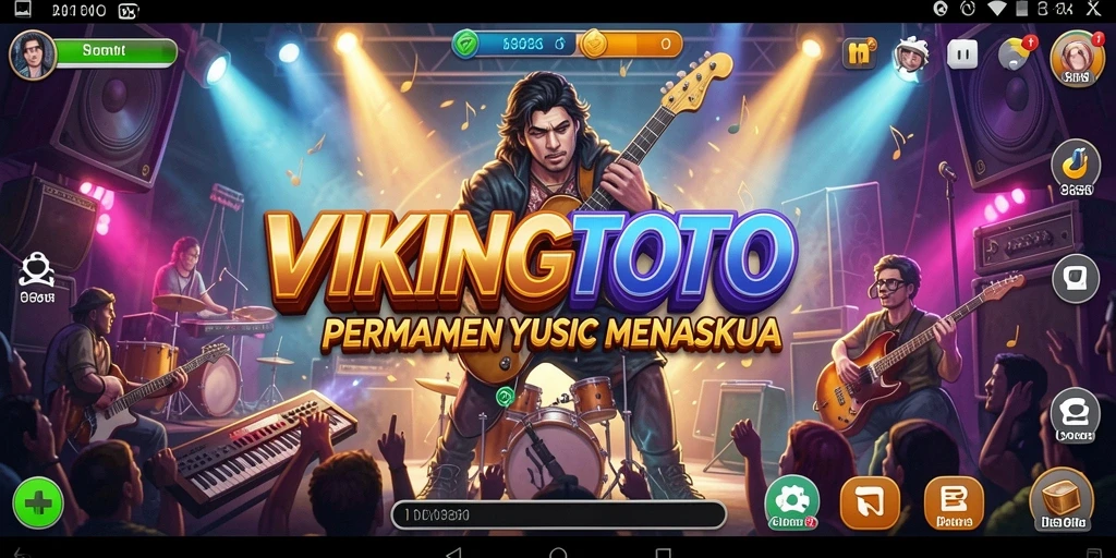 Screenshot gameplay VIKINGTOTO menampilkan momen seru saat bermain musik.