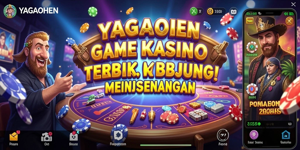 Screenshot utama YAGAOHEN menampilkan gameplay kasino yang mendebarkan.